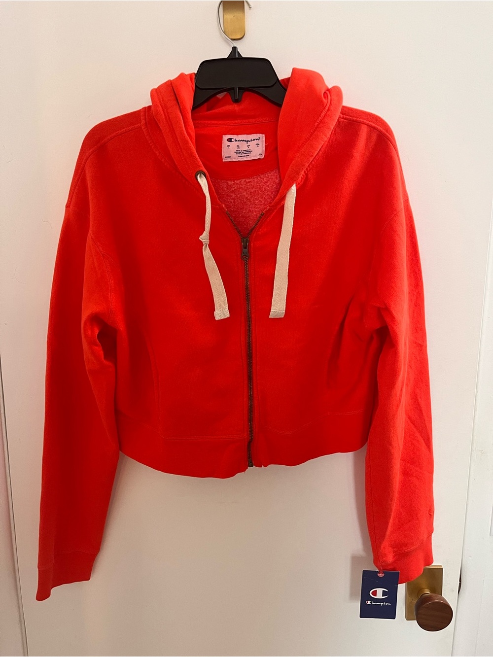 Champion Red Crewneck Crop Sweatshirt Athleisure